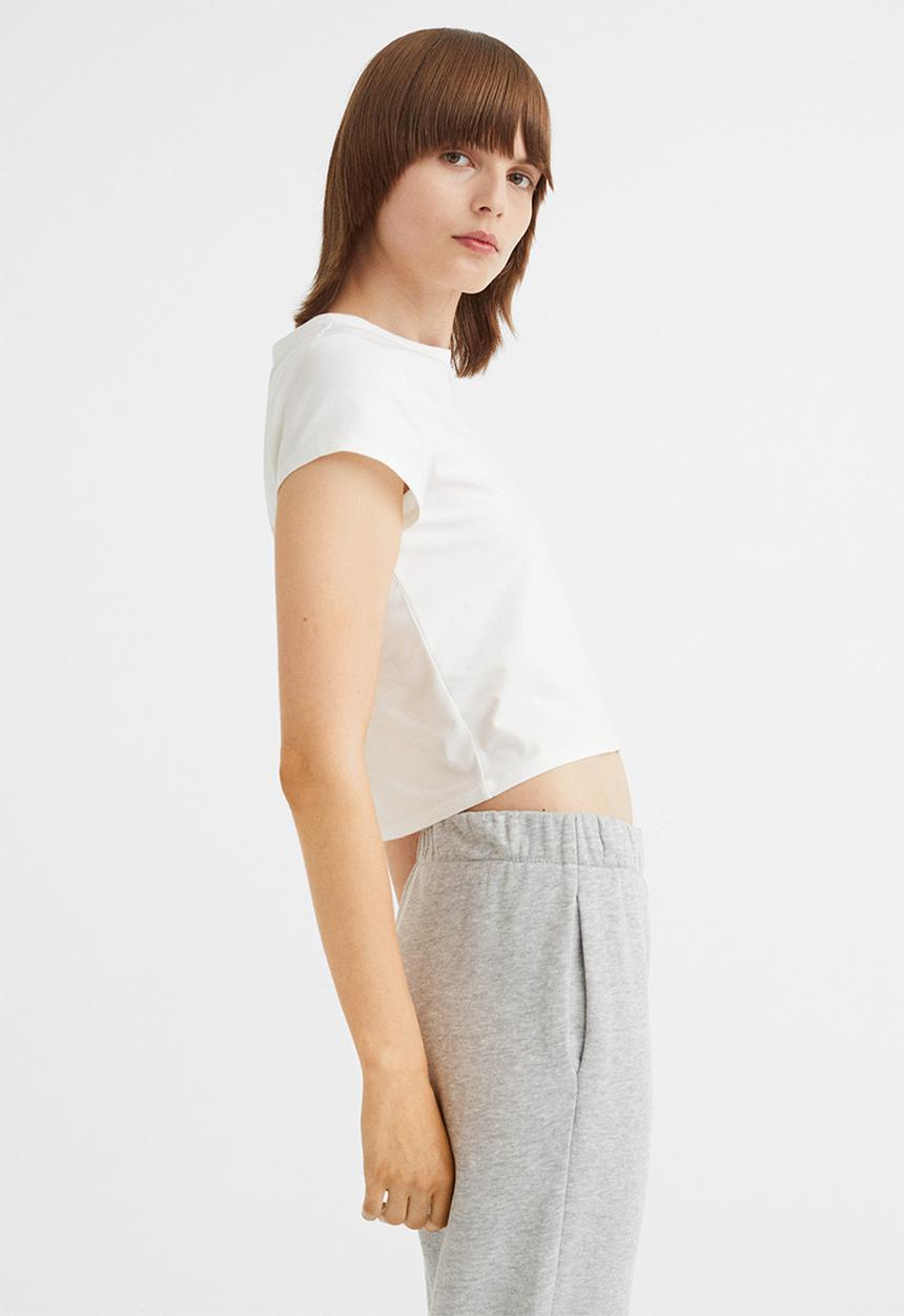 H&M - Cotton jersey T-shirt - white