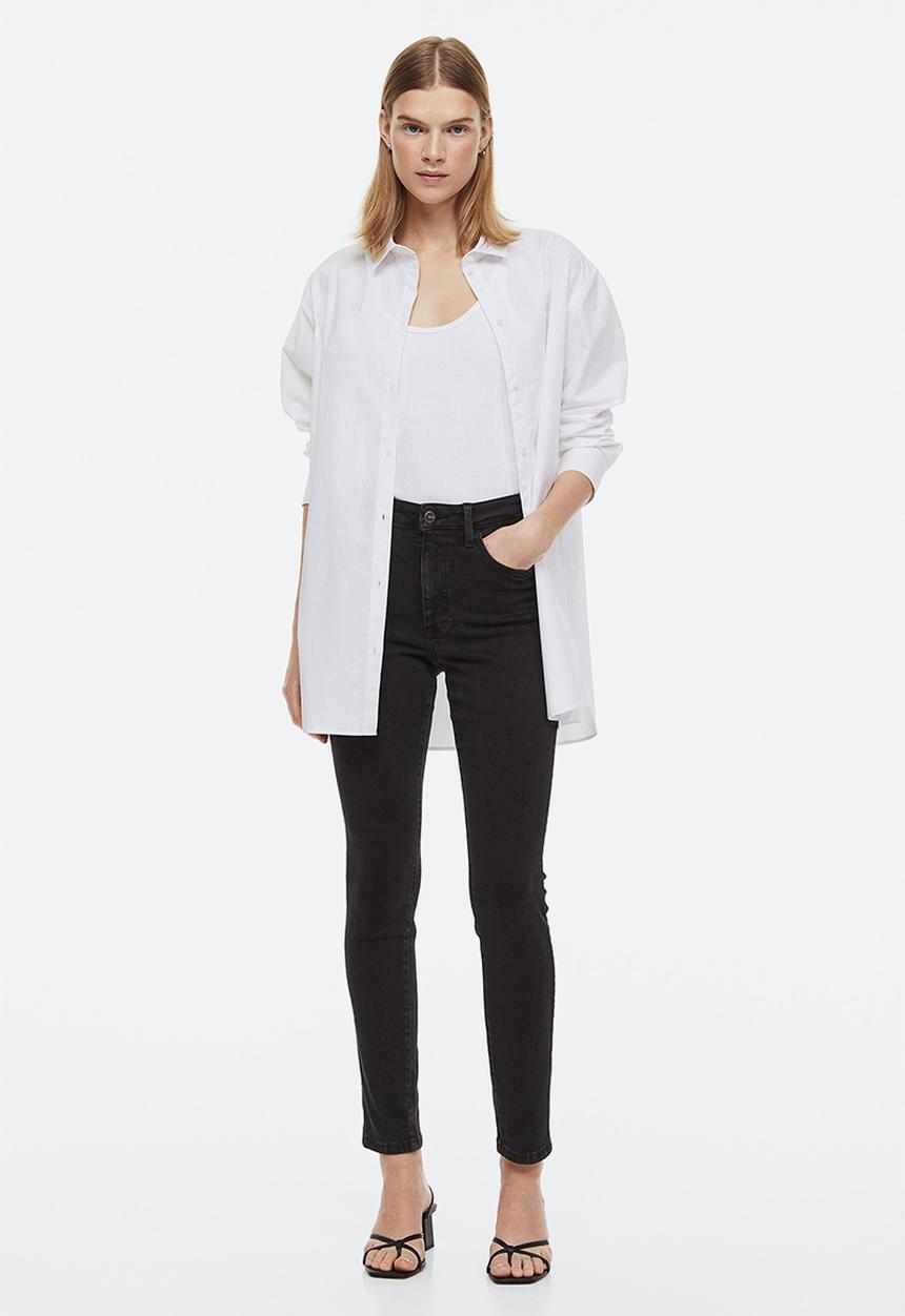 H&M - True to you skinny high jeans - black
