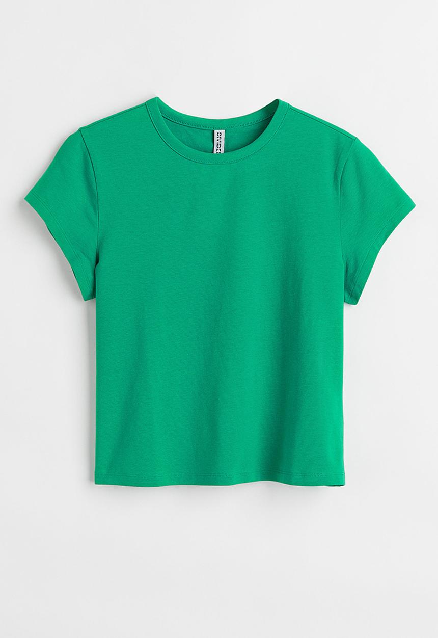 H&M - Cotton jersey T-shirt - green