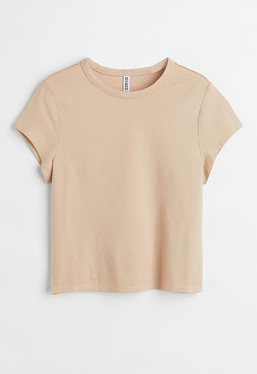 H&M - Cotton jersey T-shirt - beige