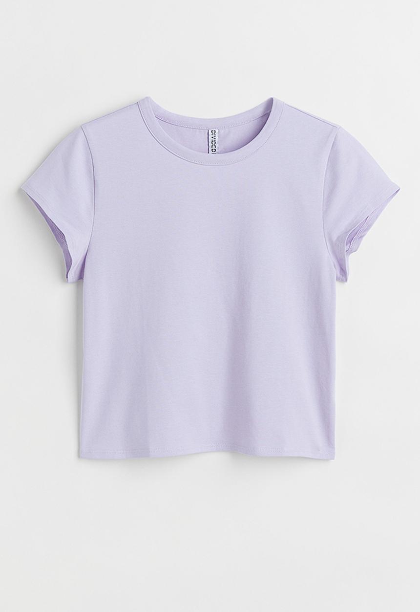 H&M - Cotton jersey T-shirt - light purple