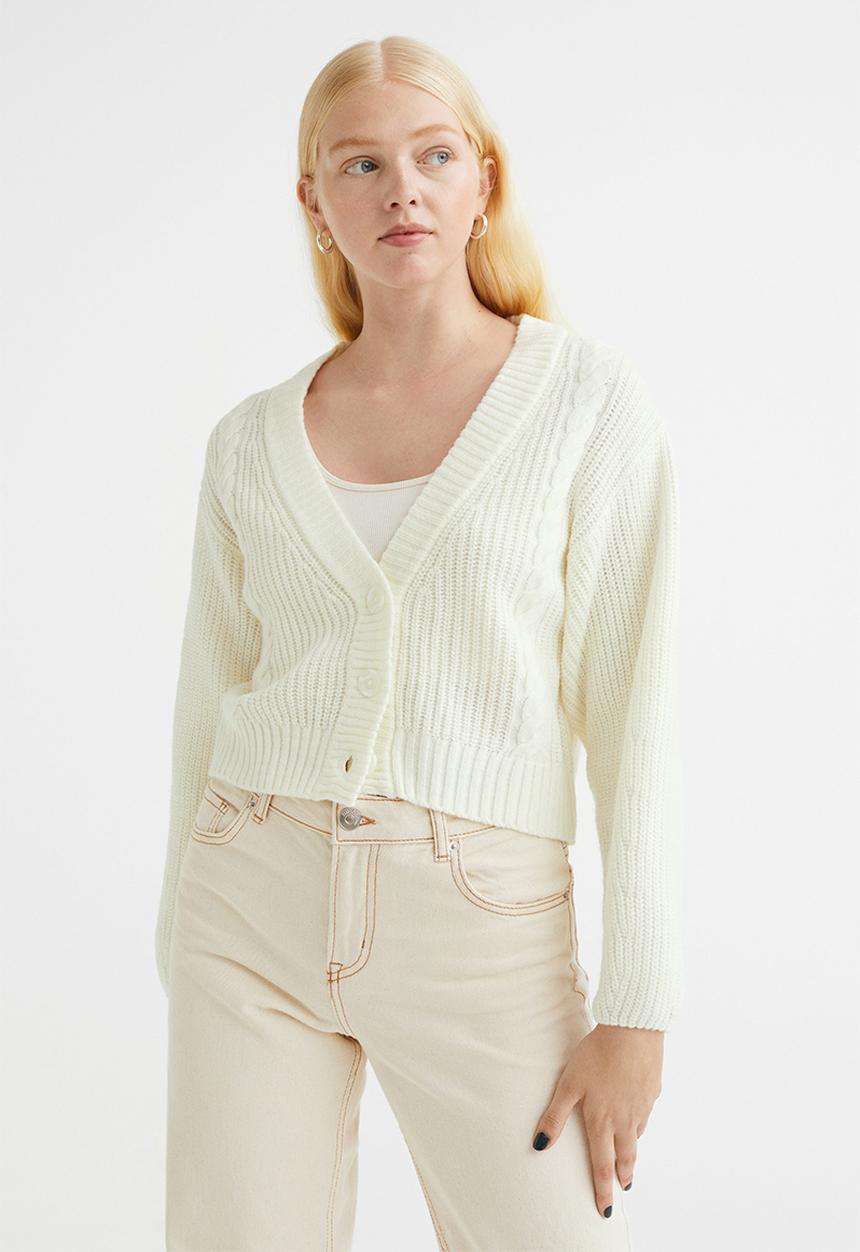 H&M - Knitted cardigan - cream