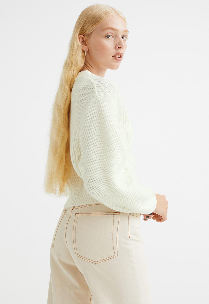 H&M - Knitted cardigan - cream