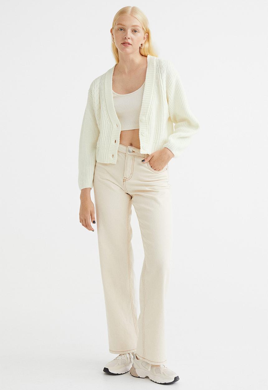 H&M - Knitted cardigan - cream