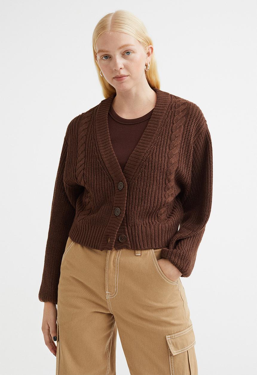 H&M - Knitted cardigan - dark brown