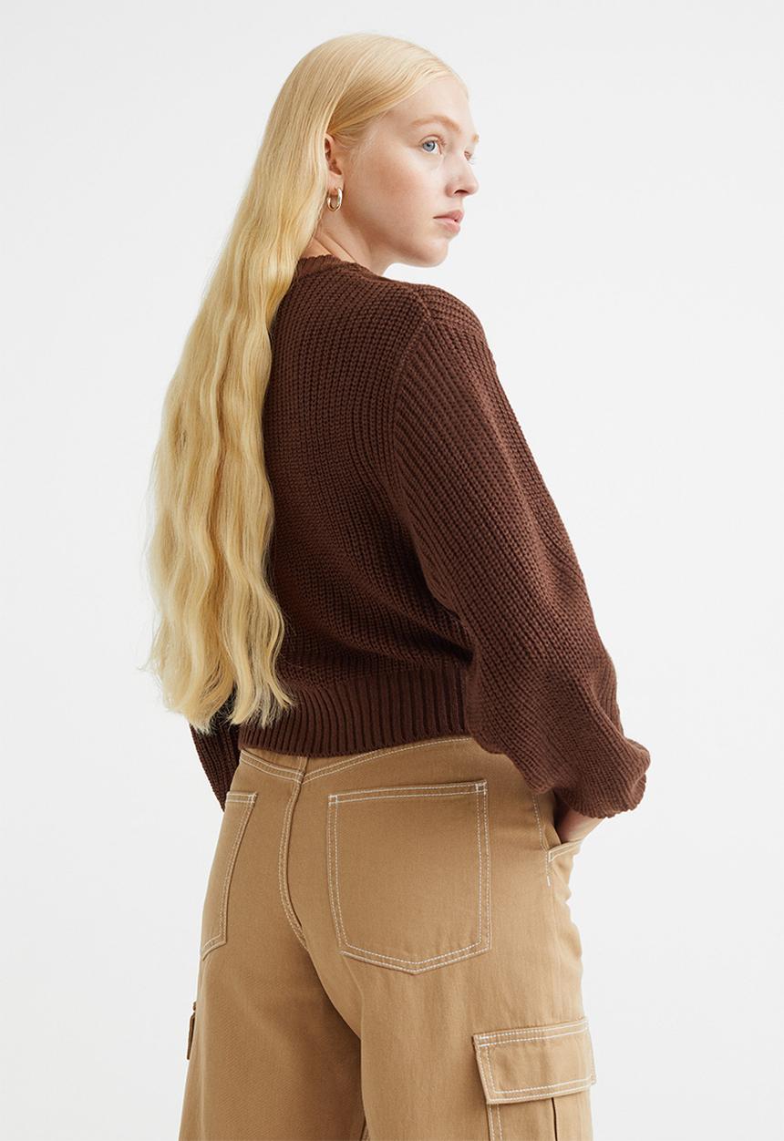 H&M - Knitted cardigan - dark brown