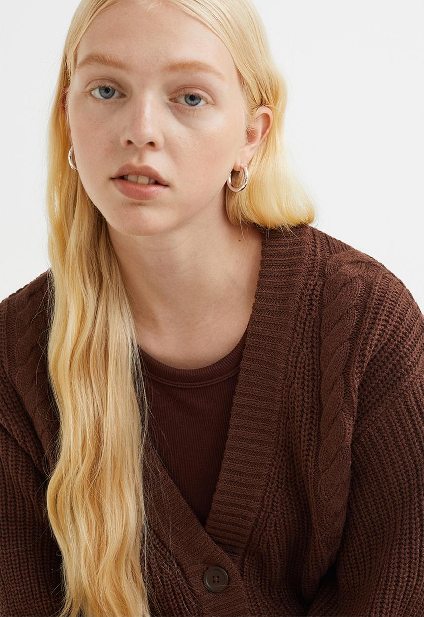 H&M - Knitted cardigan - dark brown