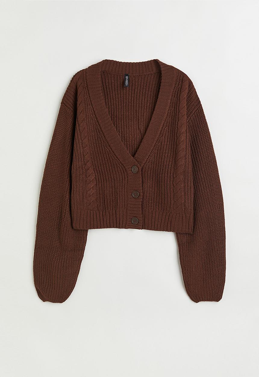 H&M - Knitted cardigan - dark brown