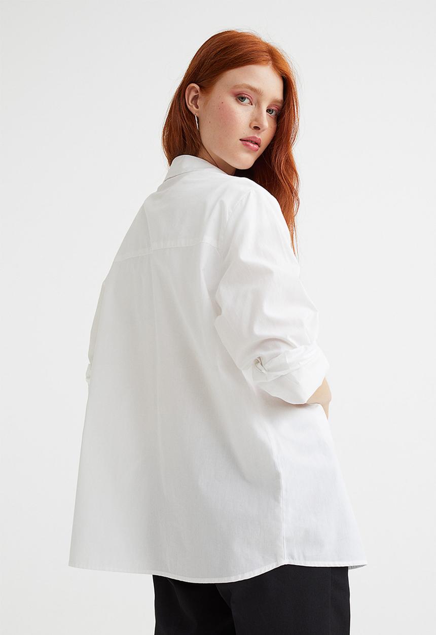 H&M - Poplin shirt - white