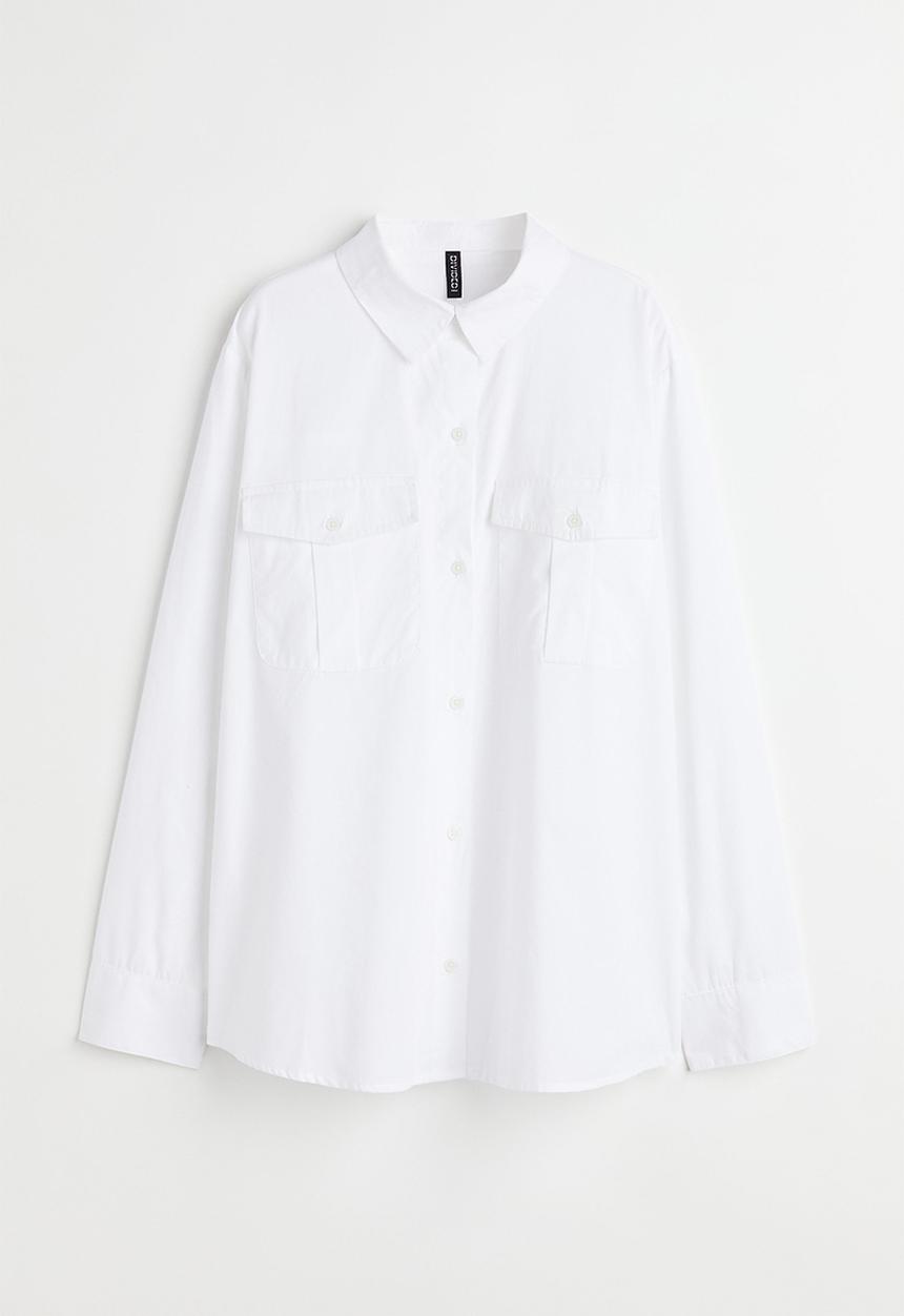 H&M - Poplin shirt - white