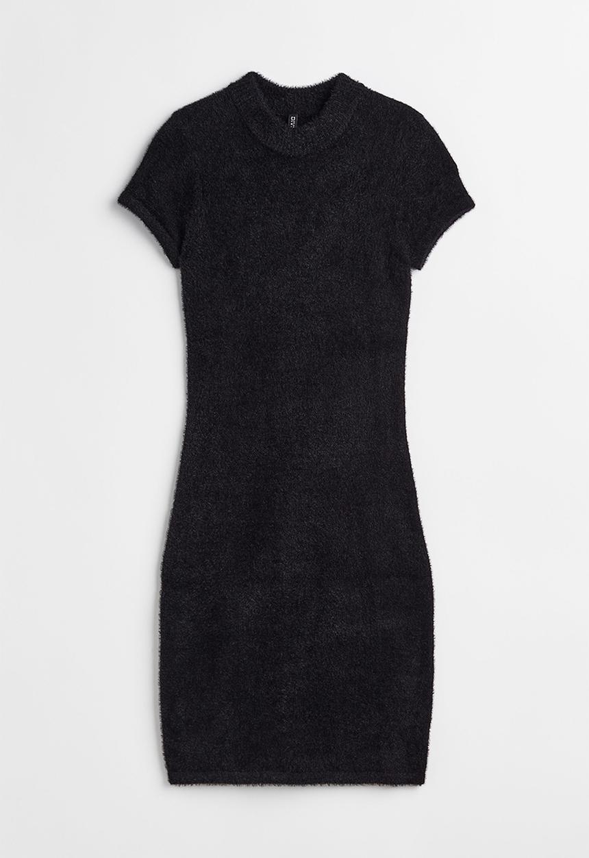H&M - Knitted bodycon dress - black