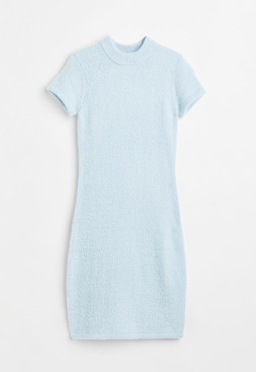 H&M - Knitted bodycon dress - light blue