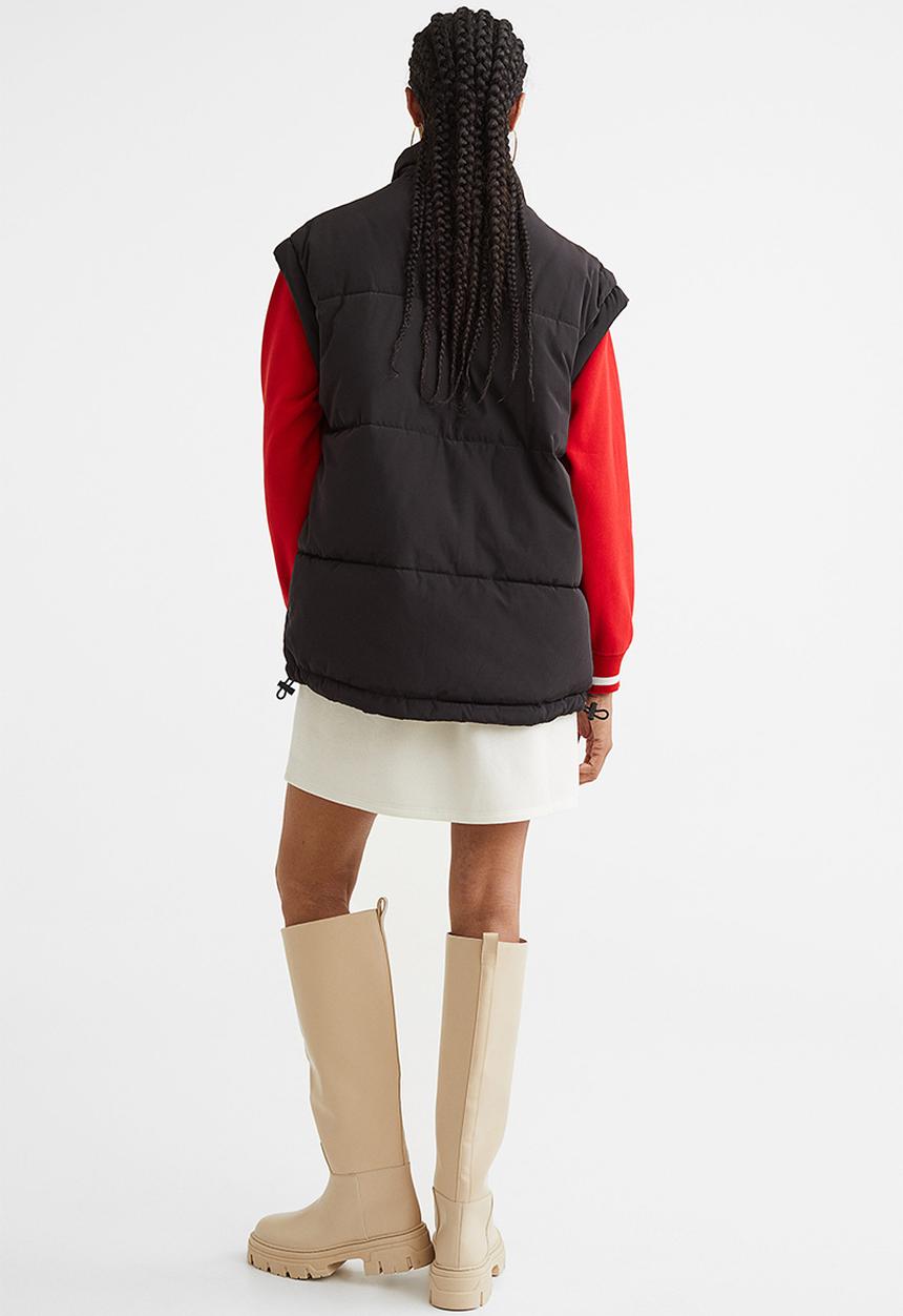 H&M - Puffer gilet - black 
