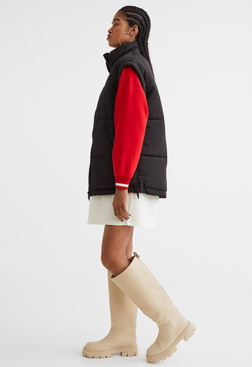H&M - Puffer gilet - black 
