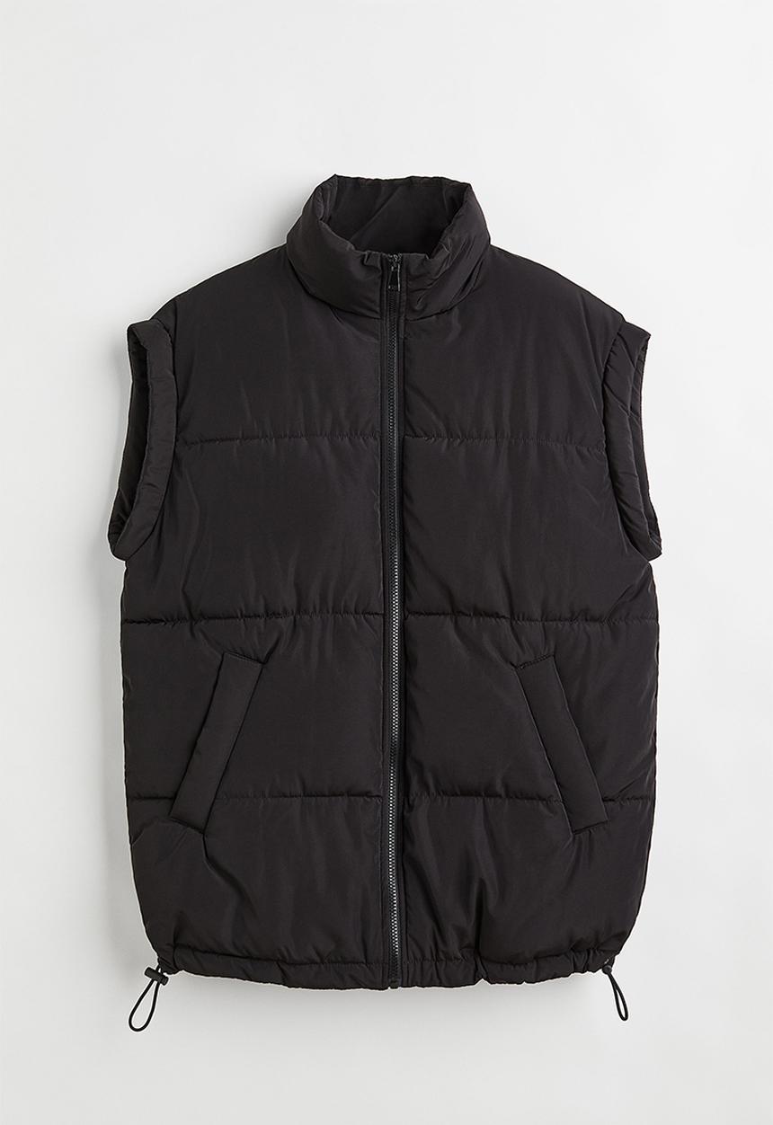 H&M - Puffer gilet - black 
