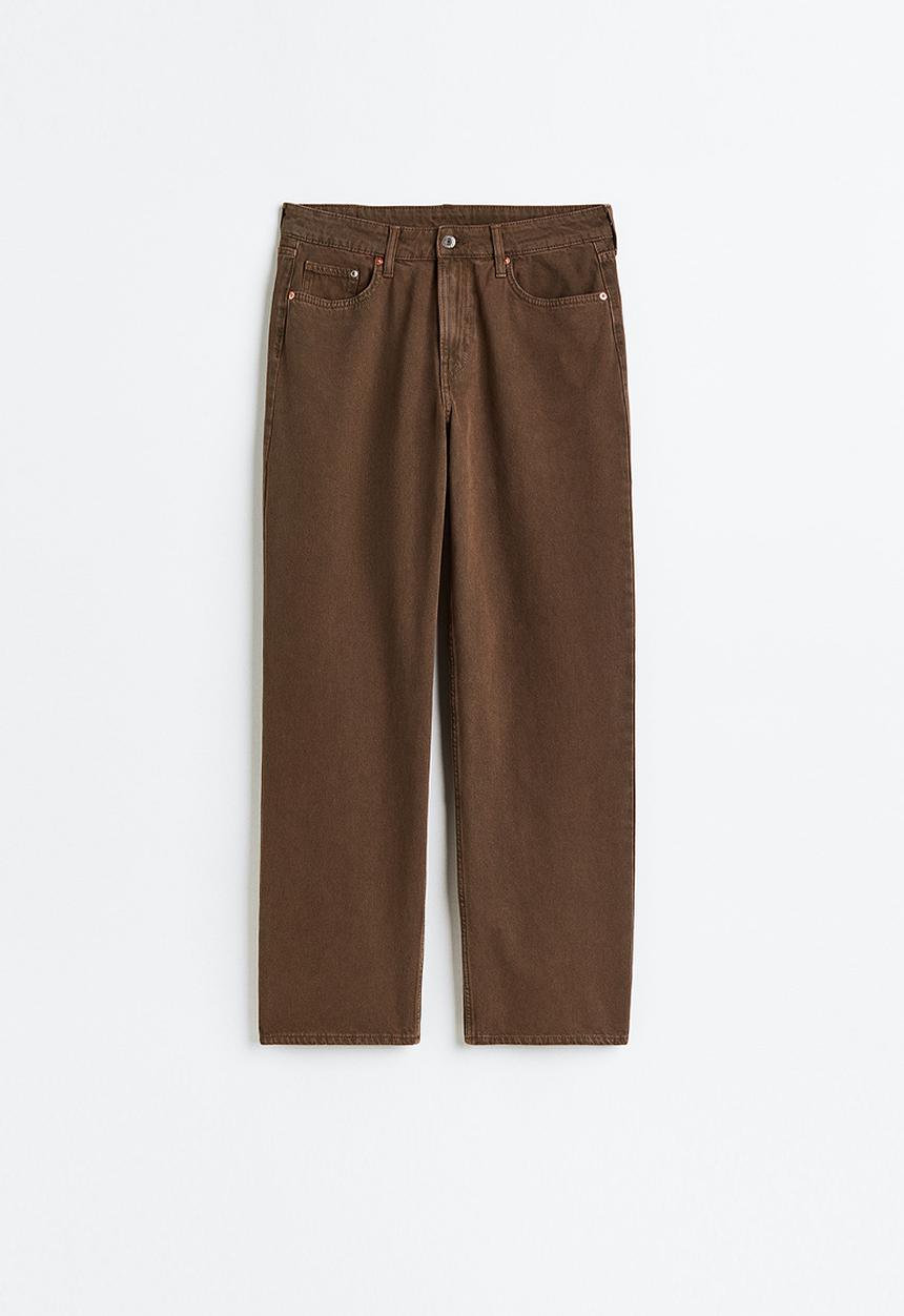 H&M - Curvy fit 90s baggy low jeans - dark brown