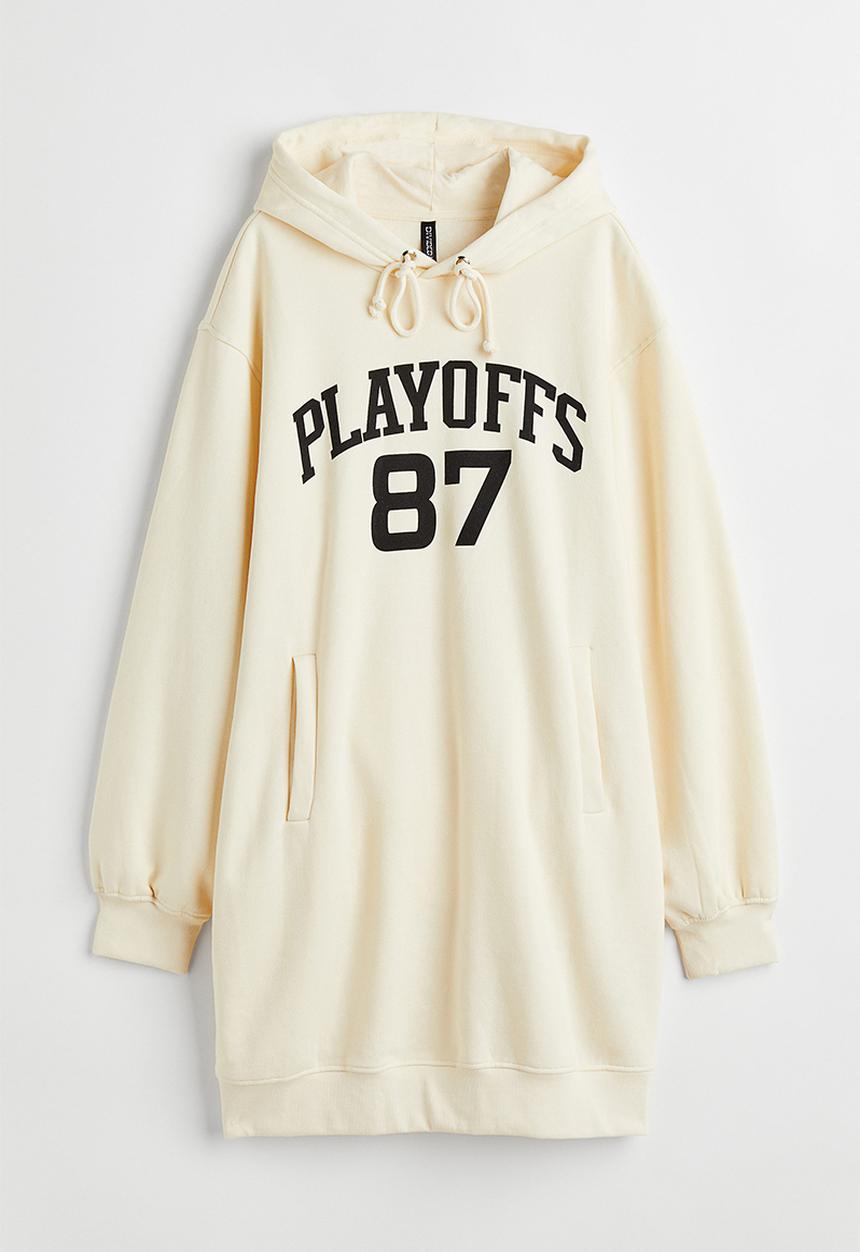 H&M - Hooded sweatshirt dress - cream/playoffs