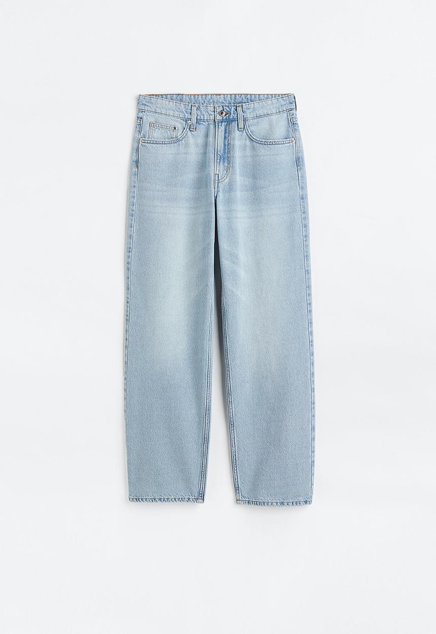 H&M - 90s baggy low jeans - light denim blue