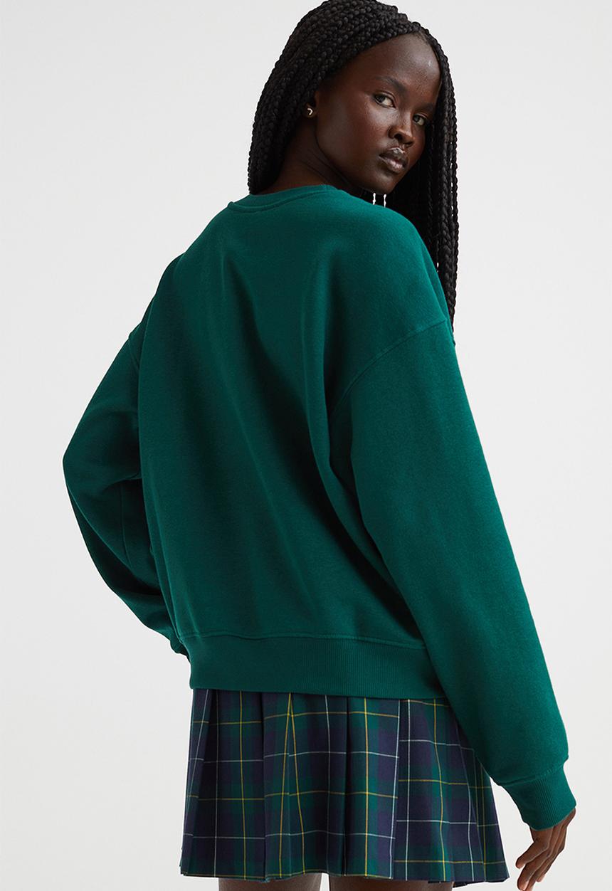 H&M - Sweatshirt - dark green/wisconsin