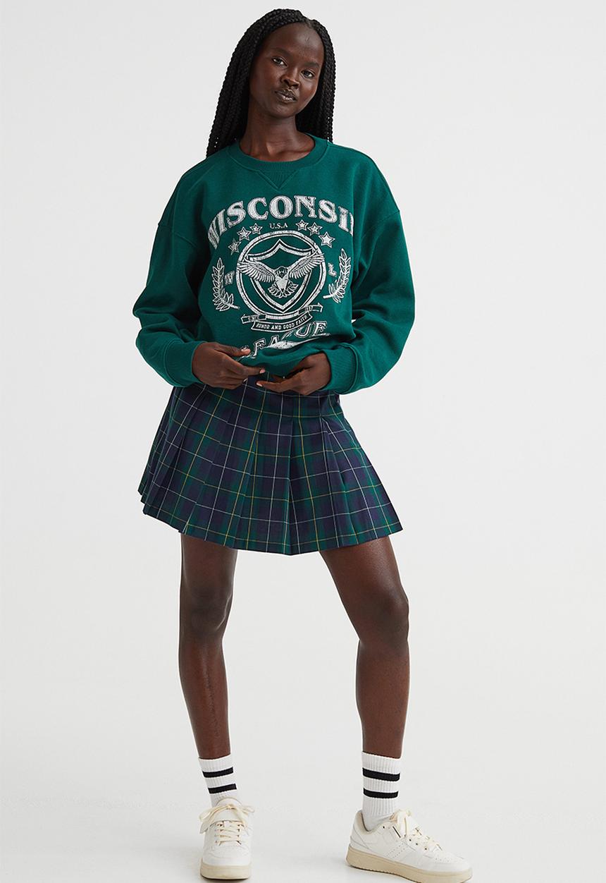 H&M - Sweatshirt - dark green/wisconsin