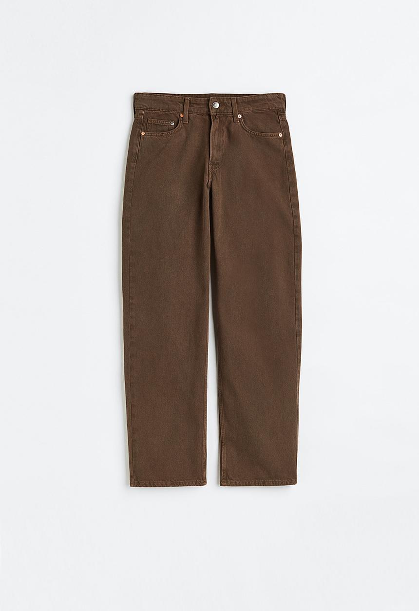 H&M - 90s baggy low jeans - dark brown