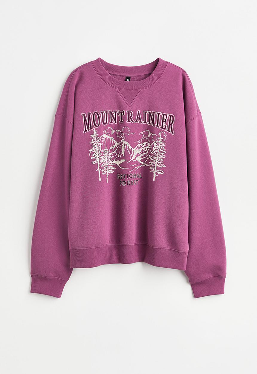 H&M - Sweatshirt - plum/mount rainier