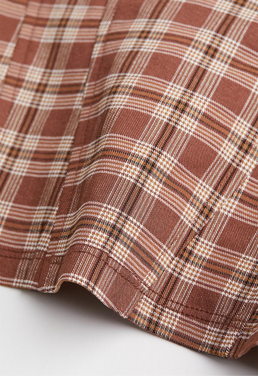 H&M - Twill bustier top - brown/checked