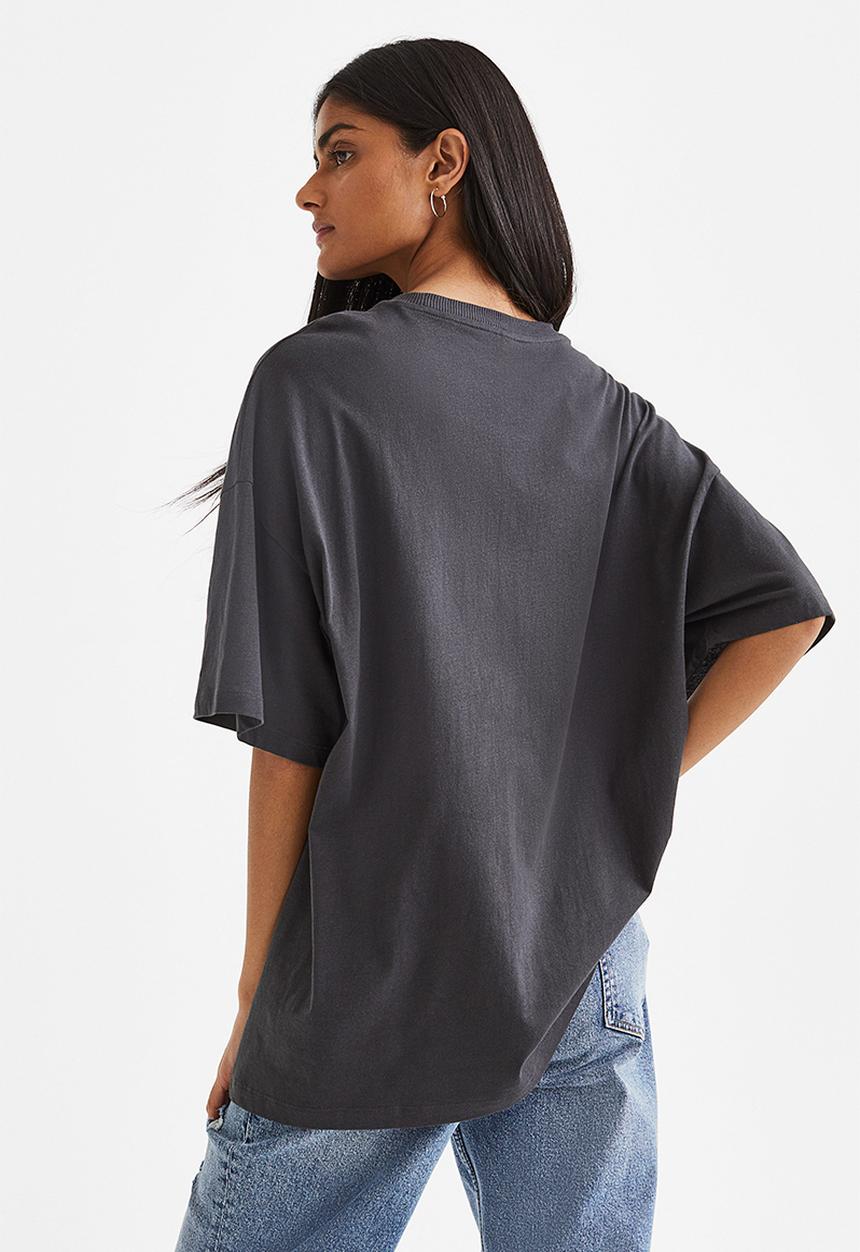 H&M - Oversized printed T-shirt - black