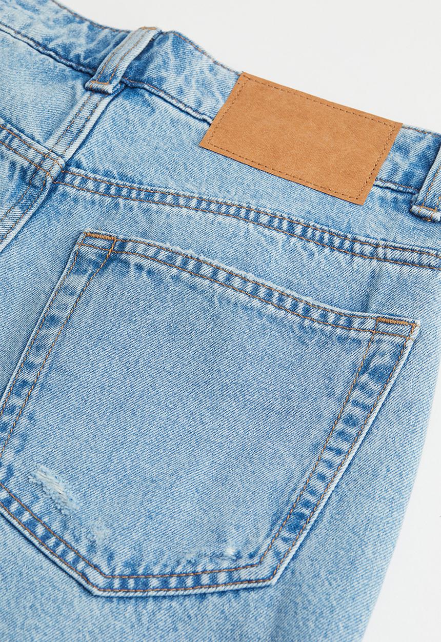 H&M - Wide high jeans - light denim blue