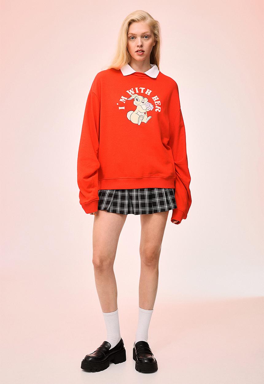 H&M - Collared sweatshirt - orange/bambi