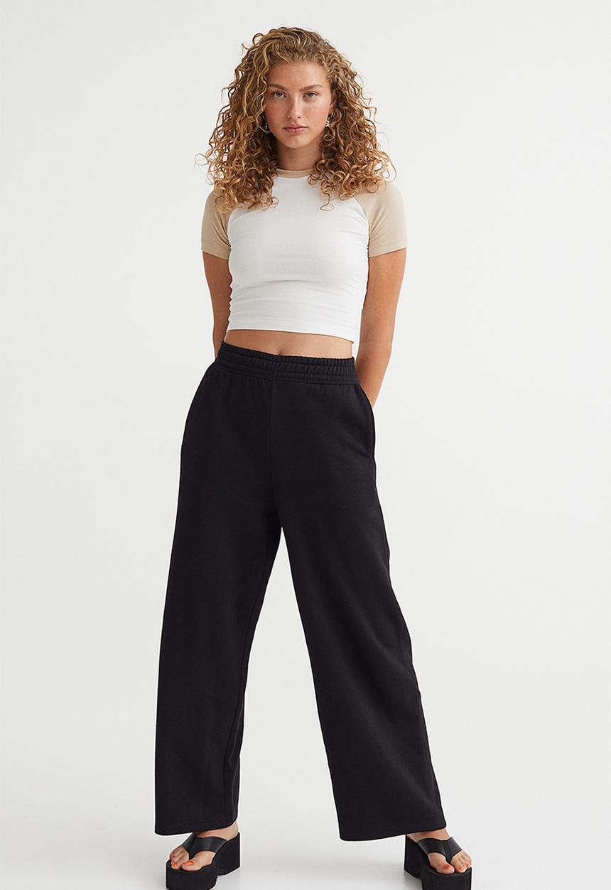 H&M - Cropped T-shirt - white/beige