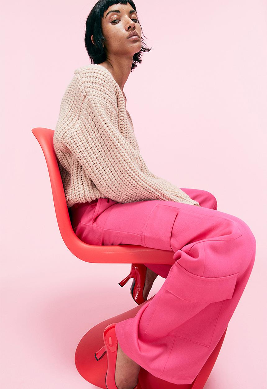 H&M - Rib-knit jumper - light beige