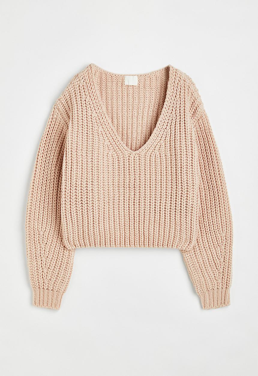 H&M - Rib-knit jumper - light beige