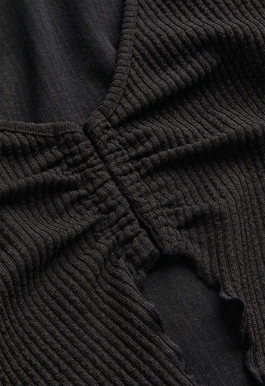 H&M - V-neck long-sleeved top - black