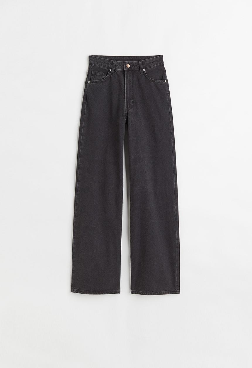 H&M - Wide high jeans - black