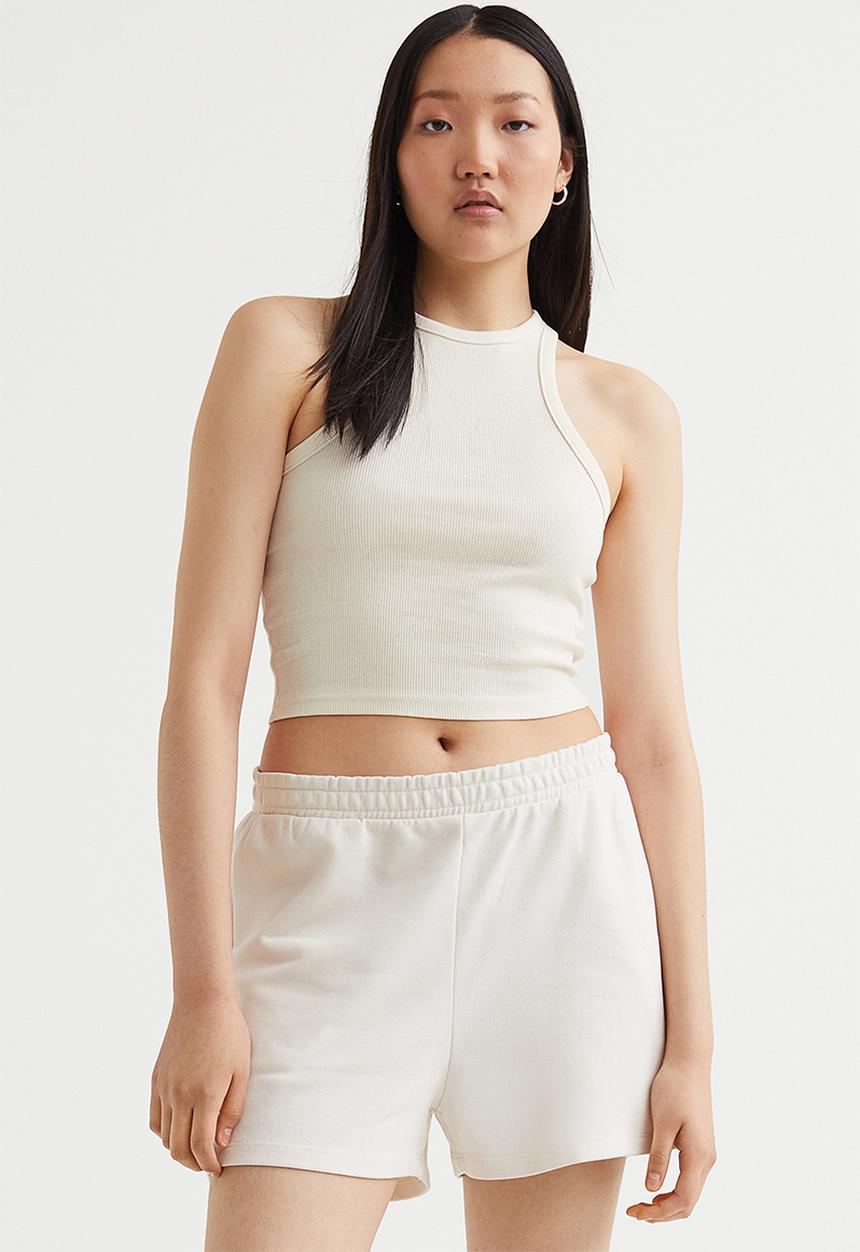 H&M - Ribbed vest top - cream