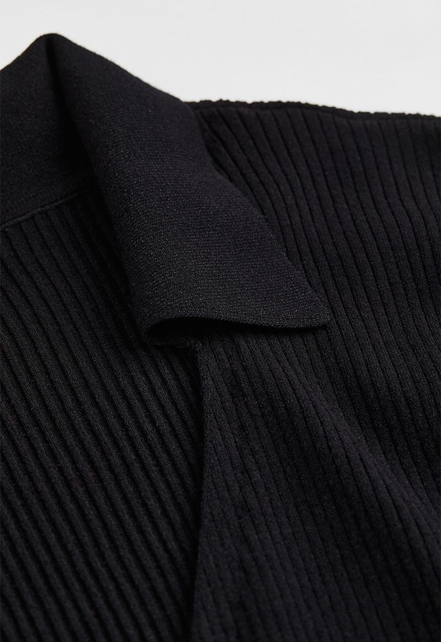 H&M - Rib-knit cardigan - black 