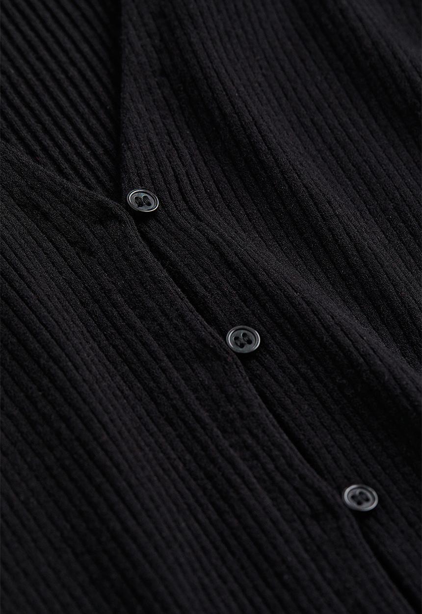 H&M - Rib-knit cardigan - black 