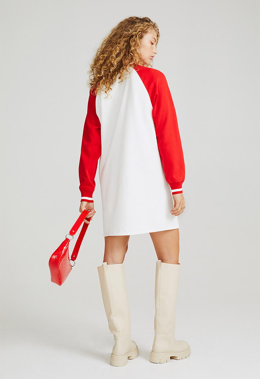 H&M - Printed sweatshirt dress - red/coca-cola