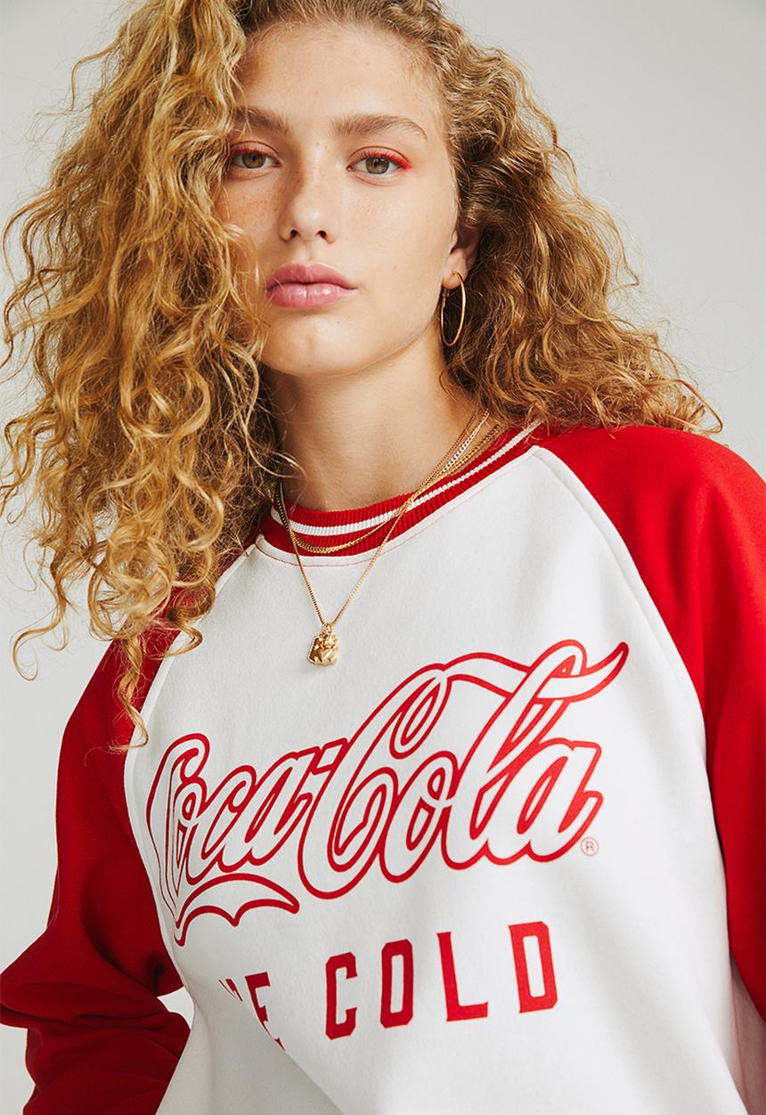 H&M - Printed sweatshirt dress - red/coca-cola