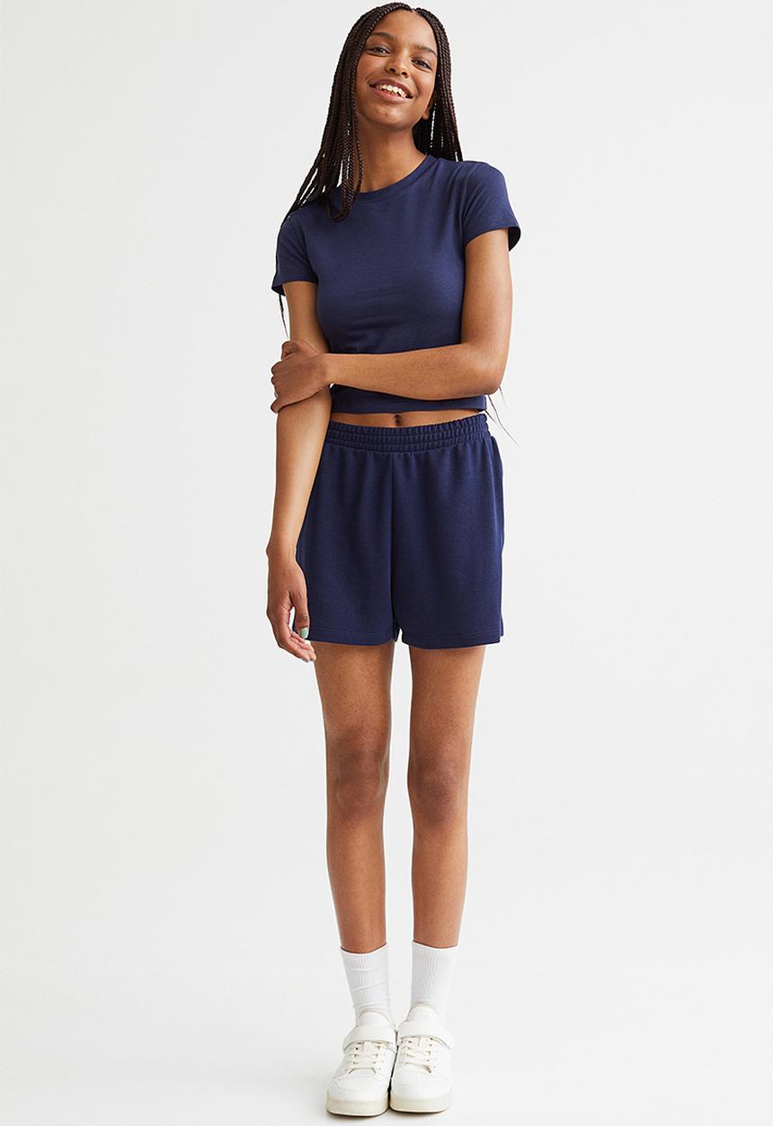 H&M - Cropped top - dark blue