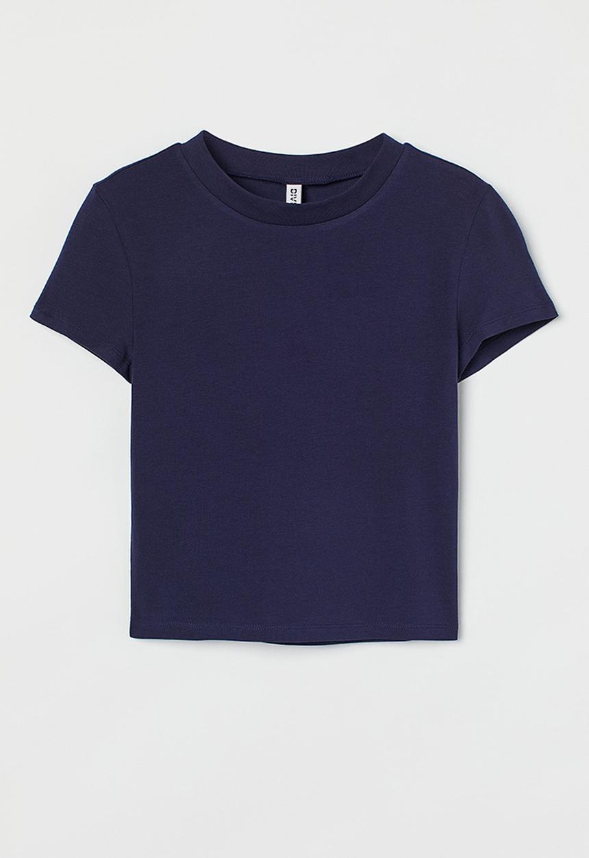 H&M - Cropped top - dark blue