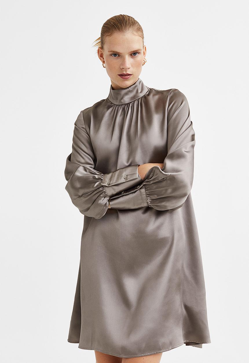 H&M - Satin dress - grey