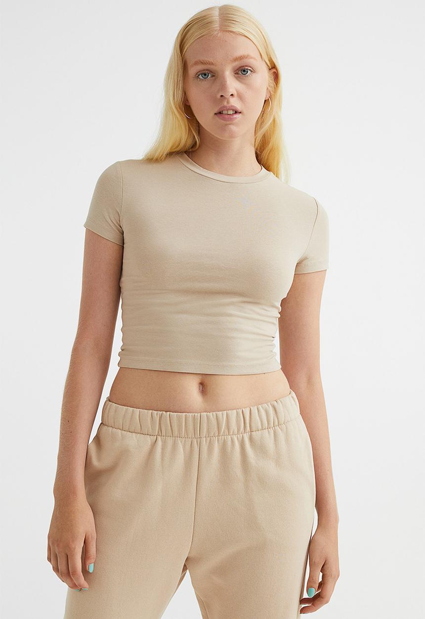 H&M - Cropped top - beige