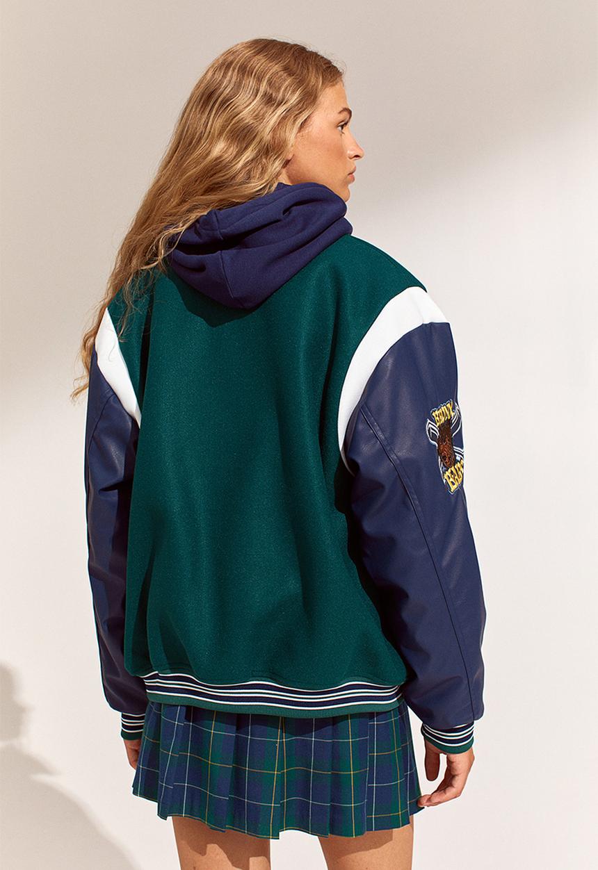 H&M - Baseball jacket - dark green/bronx bears