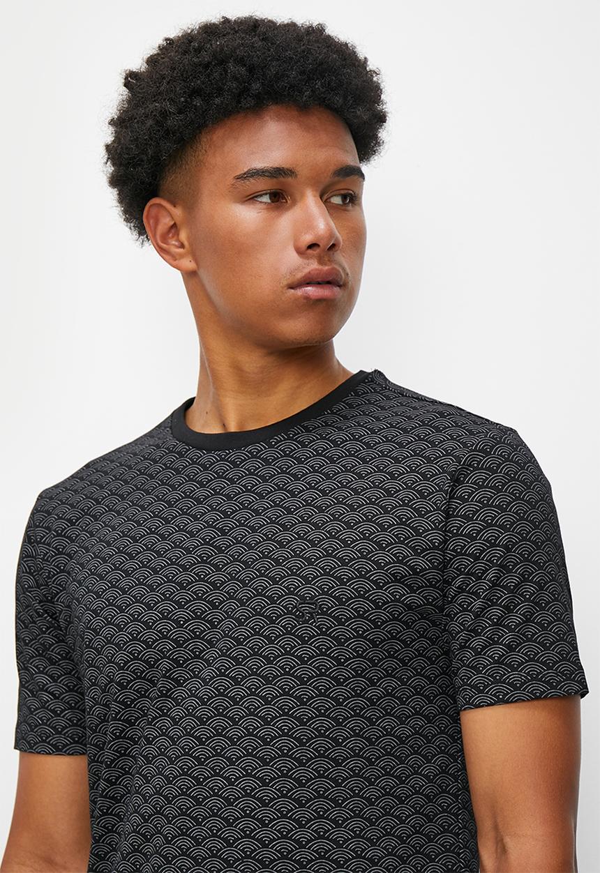 STYLE REPUBLIC - Printed knit lounge set - black & grey 
