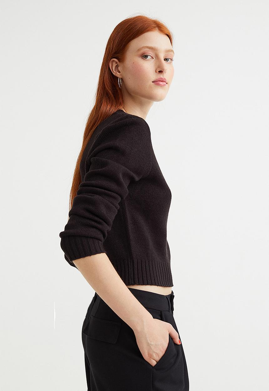 H&M - Fine-knit jumper - black