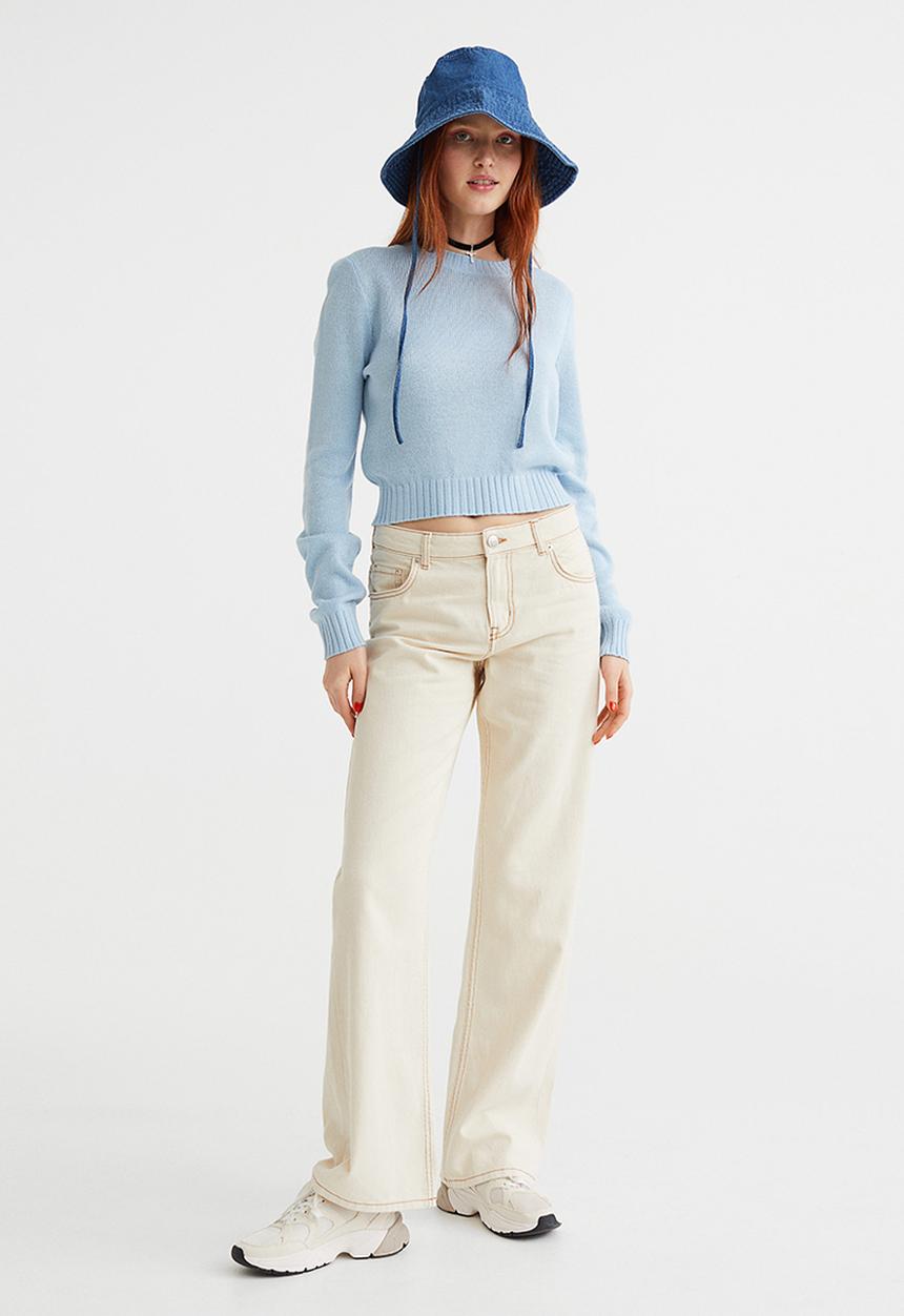 H&M - Fine-knit jumper - light blue