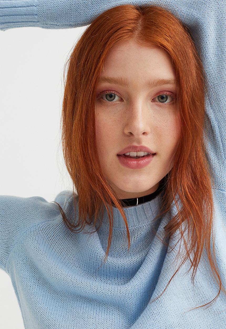 H&M - Fine-knit jumper - light blue