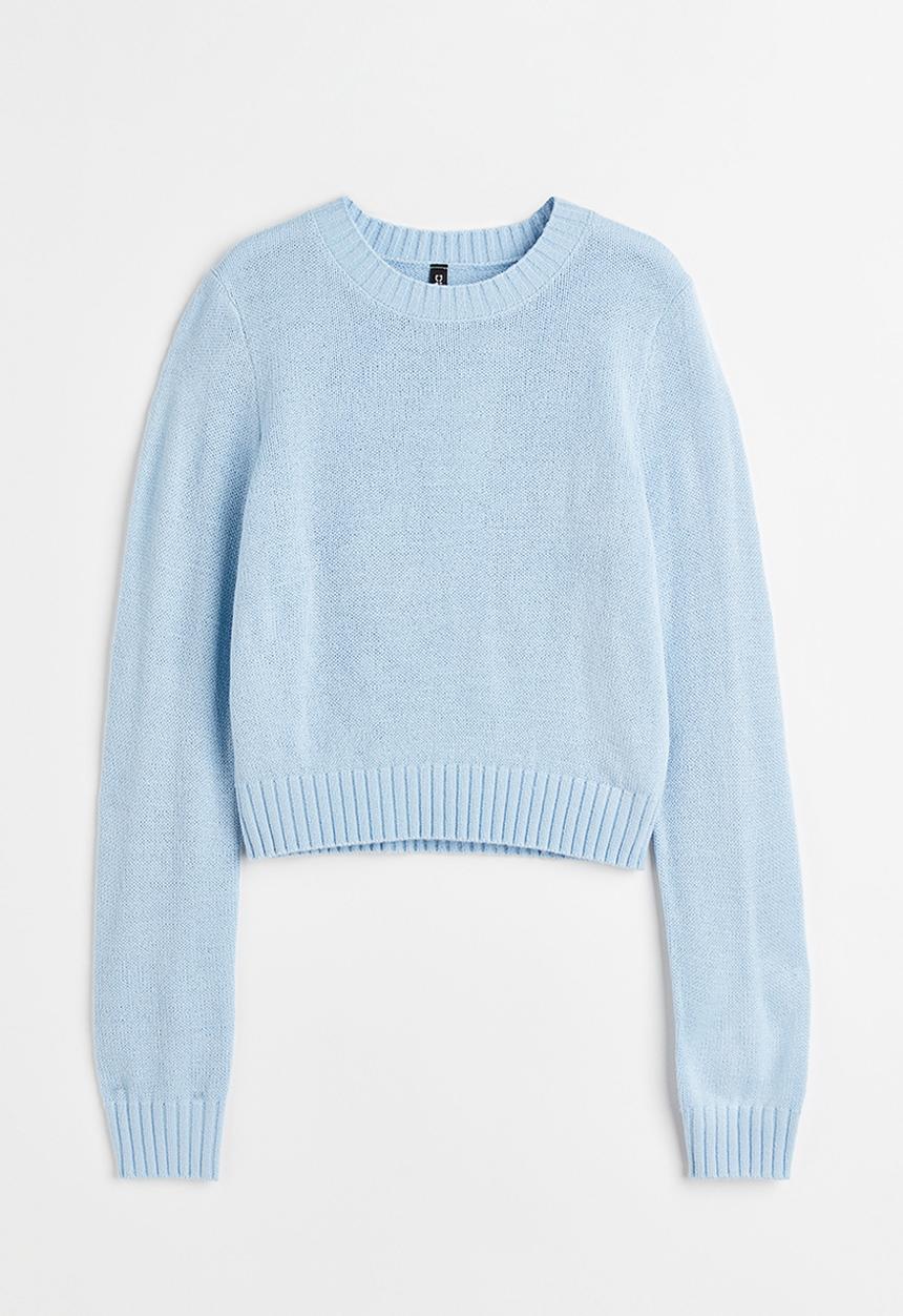 H&M - Fine-knit jumper - light blue